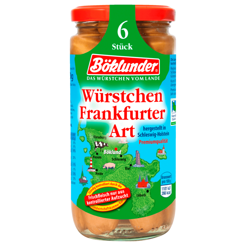 Böklunder Würstchen Frankfurter Art 550g, 6 Stück